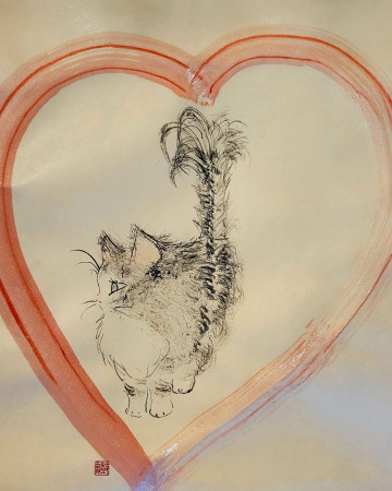 2026年カレンダー画（愛猫みーくん♡）